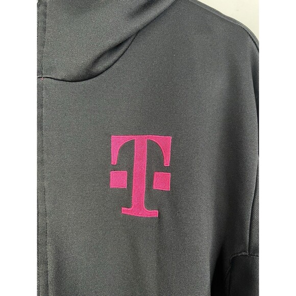 T-Mobile Employee Uniform Full Zip Hoodie Sweatshirt Men L Black Embroidered - Picture 6 of 10